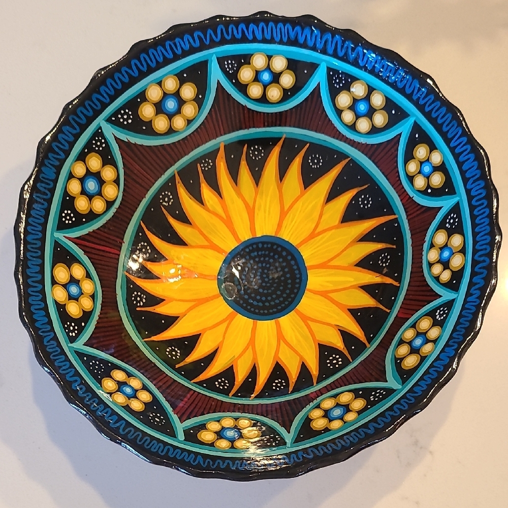 Sunflower Talavera Decorative Bowl